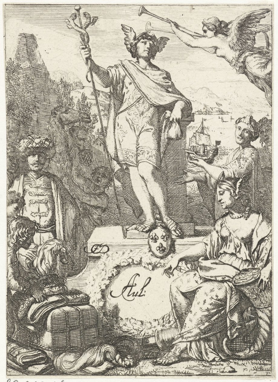 Allegorie op de handel met Mercurius door Gerard de Lairesse (rejected attribution)
