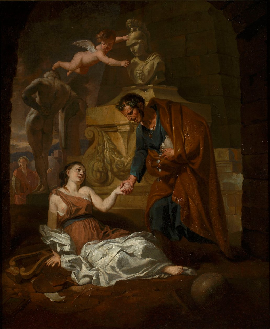 Gaius Maecenas (70 v.Chr. – 8 v.Chr.) ondersteunt de in verval geraakte schone kunsten door Gerard de Lairesse