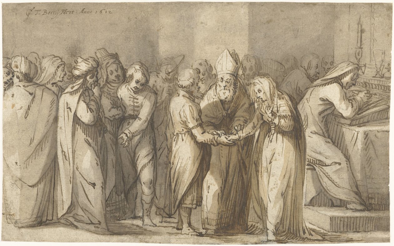 De huwelijksinzegening van de Maagd Maria door Gerard ter Borch