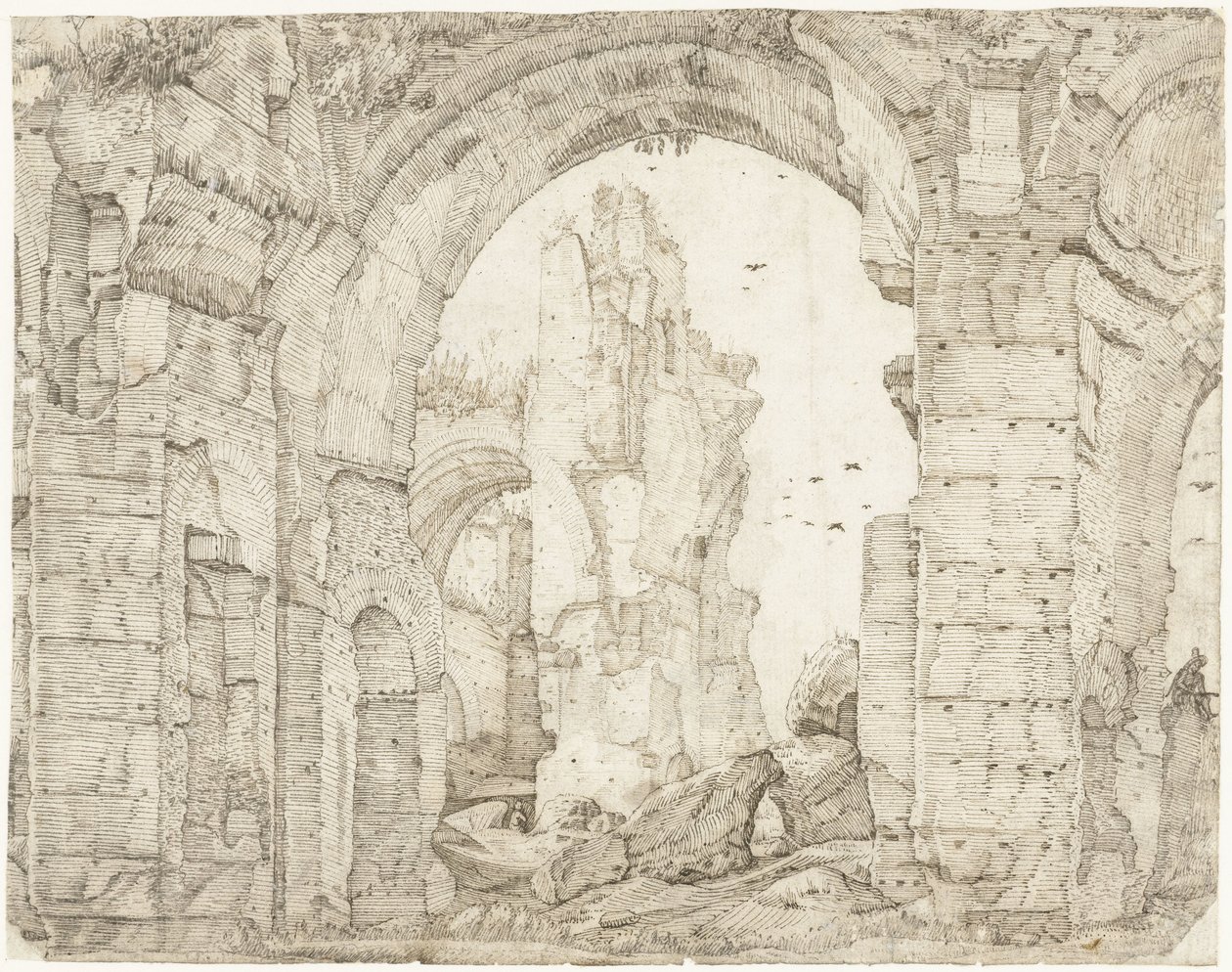 Ruïnes van de thermen van Caracalla, Rome door Gerard ter Borch (I)