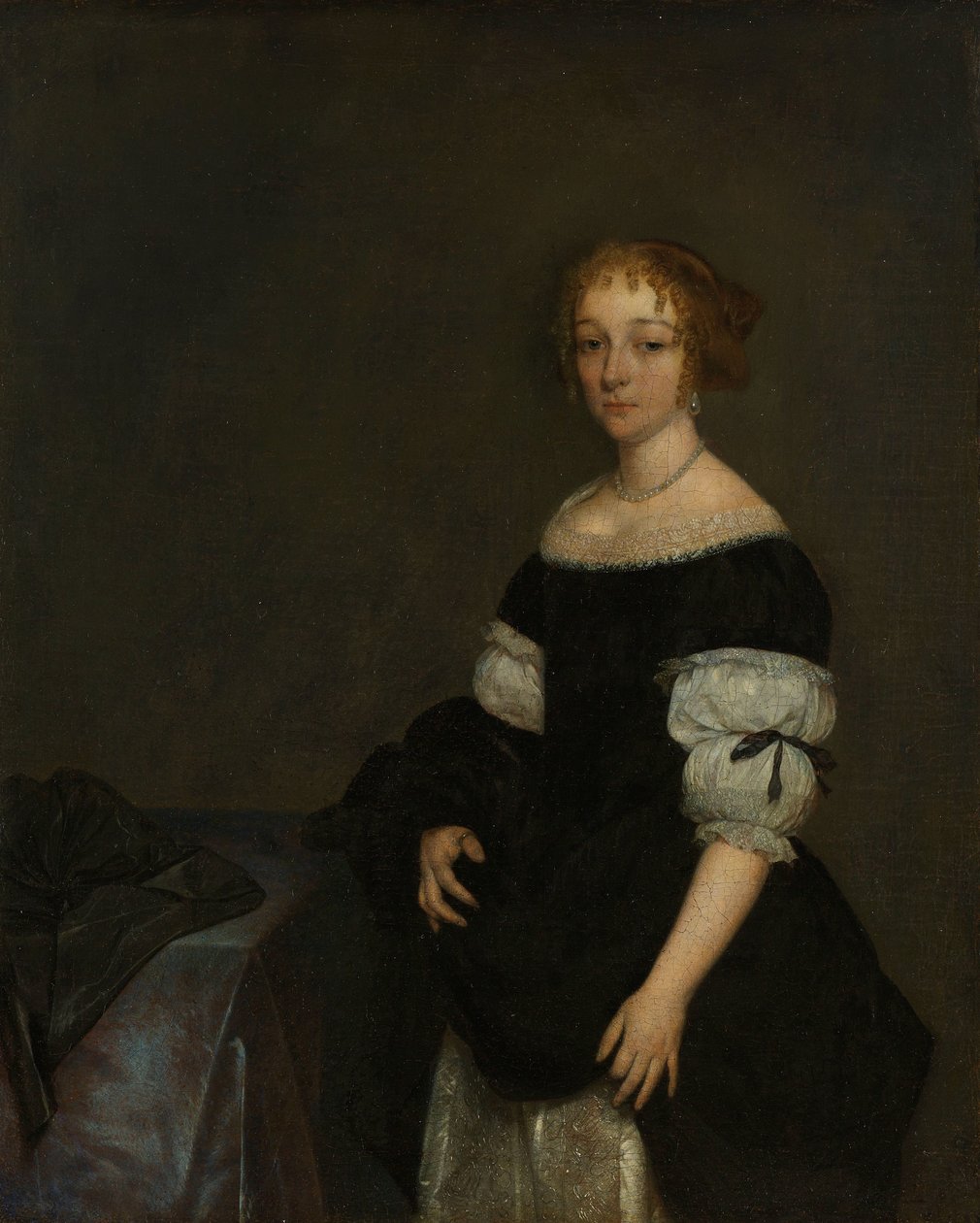 Aletta Pancras (1649-1707) vrouw van François de Vicq door Gerard ter Borch (II)