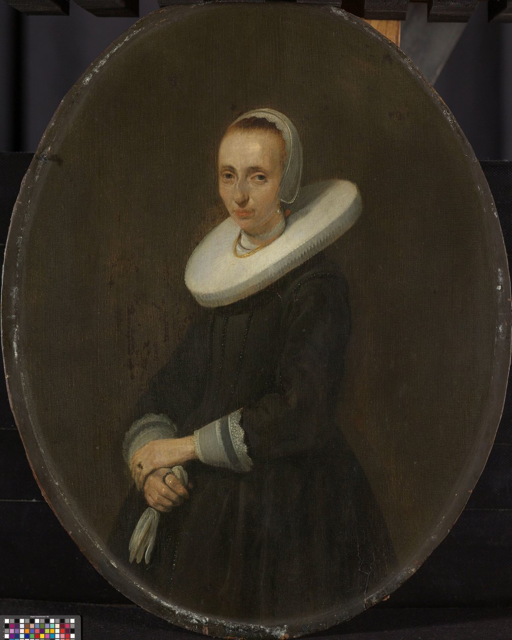 Johanna Bardoel (overleden na 1667). Echtgenote van Gerard van der Schalcke door Gerard ter Borch (II)
