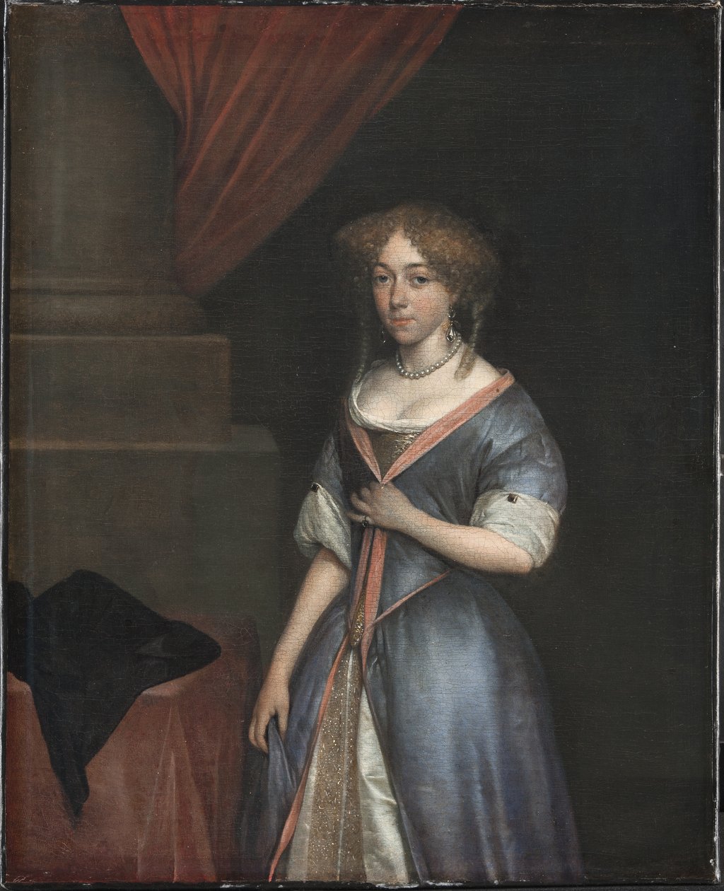 Portret van een Dame door Gerard ter Borch