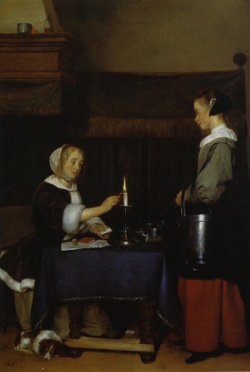 De correspondent door Gerard ter Borch
