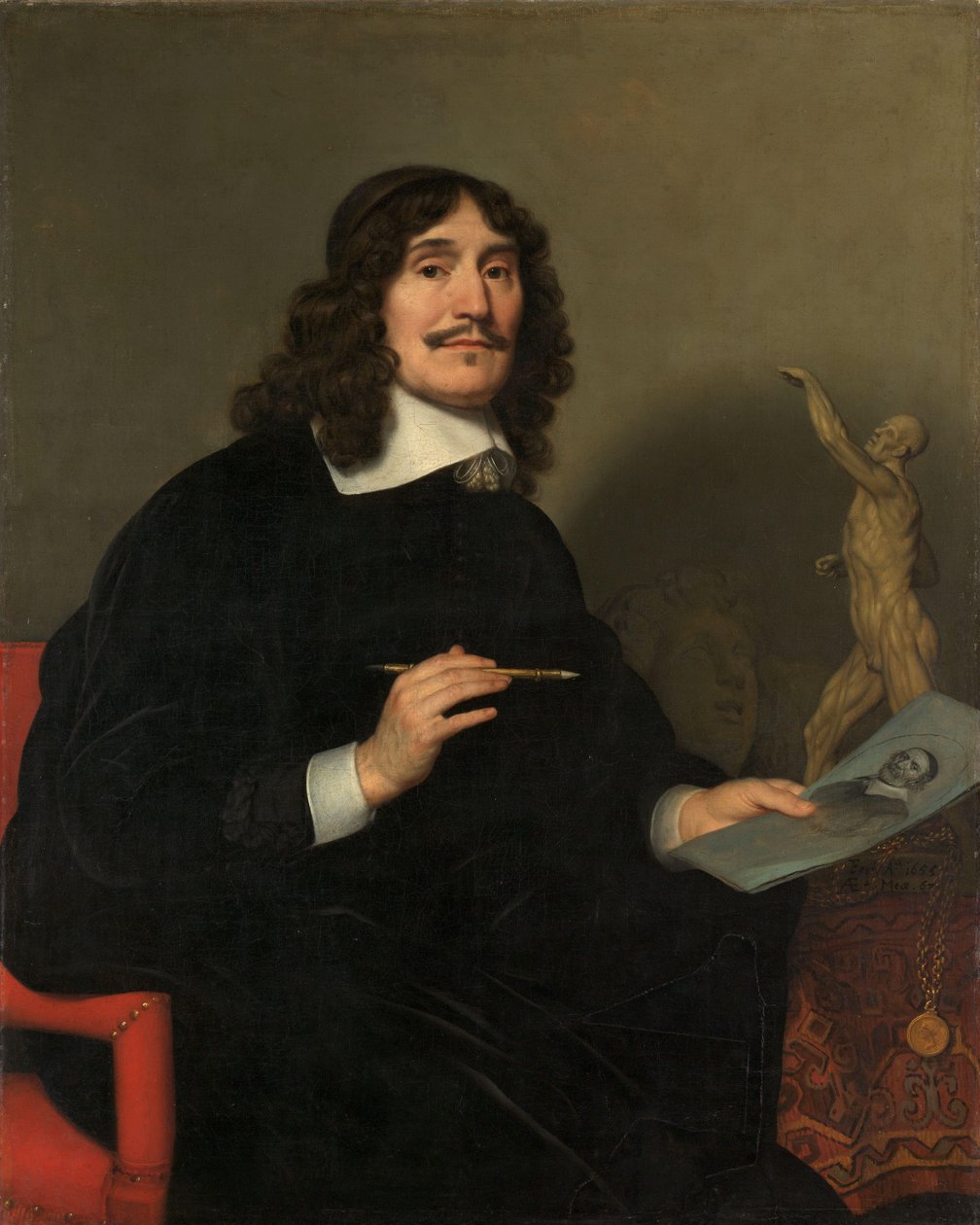Portret van een kunstenaar door Gerard van Honthorst