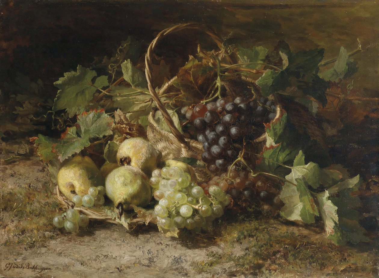 Nederlands: Stilleven met druiven en peren door Gerardina Jacoba van de Sande Bakhuyzen