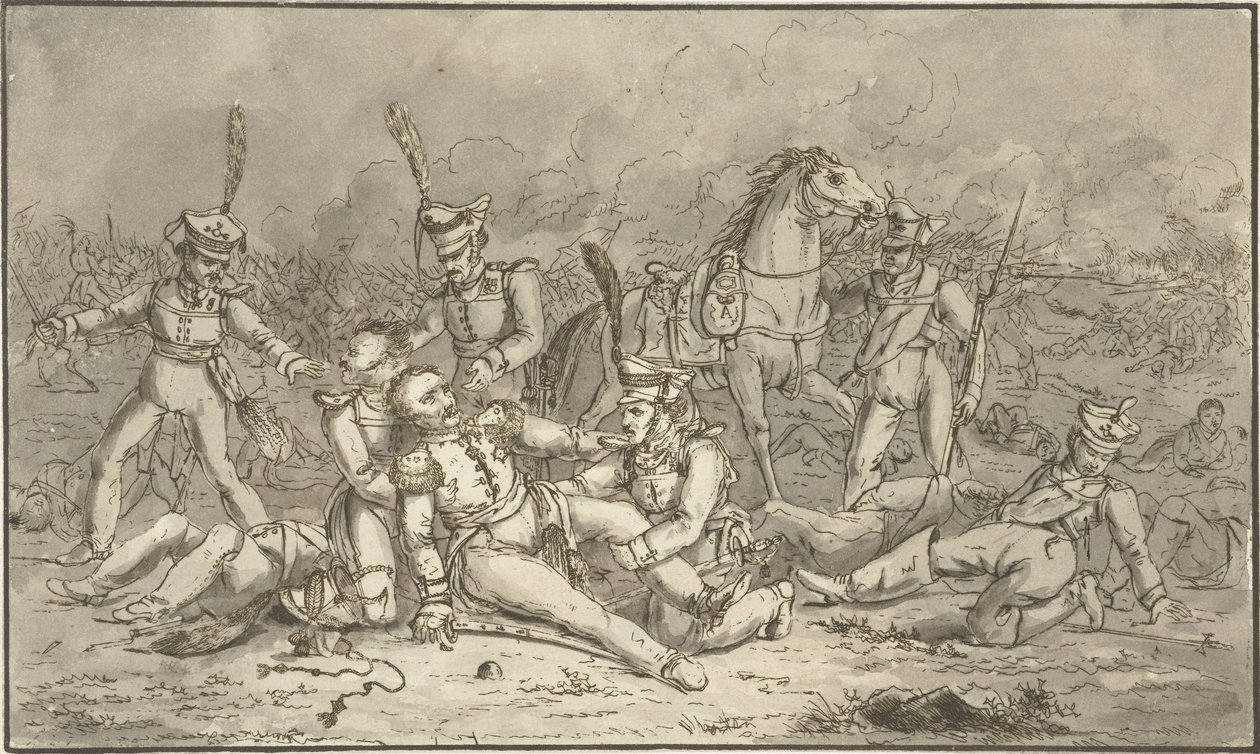 Gesneuvelde generaal door Gerardus Emaus de Micault