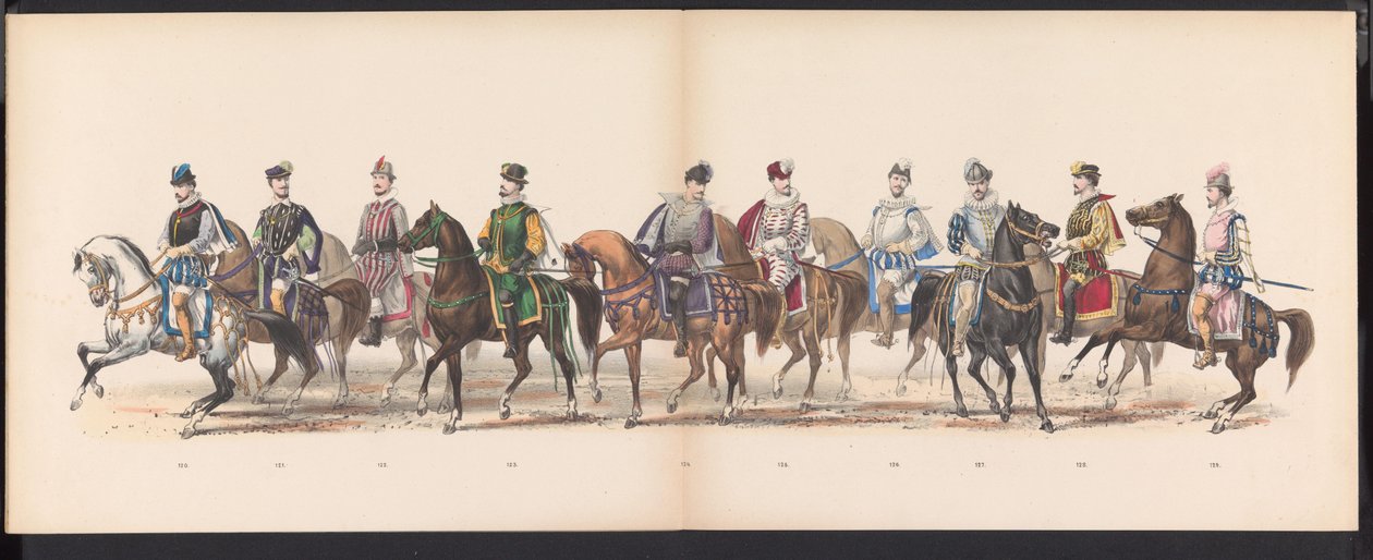 Maskerade van de Leidse studenten, 1870 (plaat 10) door Gerardus Johannes Bos