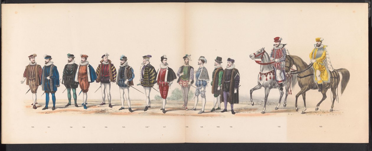 Maskerade van de Leidse studenten, 1870 (plaat 12) door Gerardus Johannes Bos