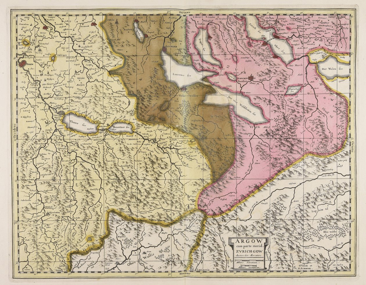 Argow cum parte merid. Zurichgow / auctore Ger. Mercatore door Gerardus Mercator