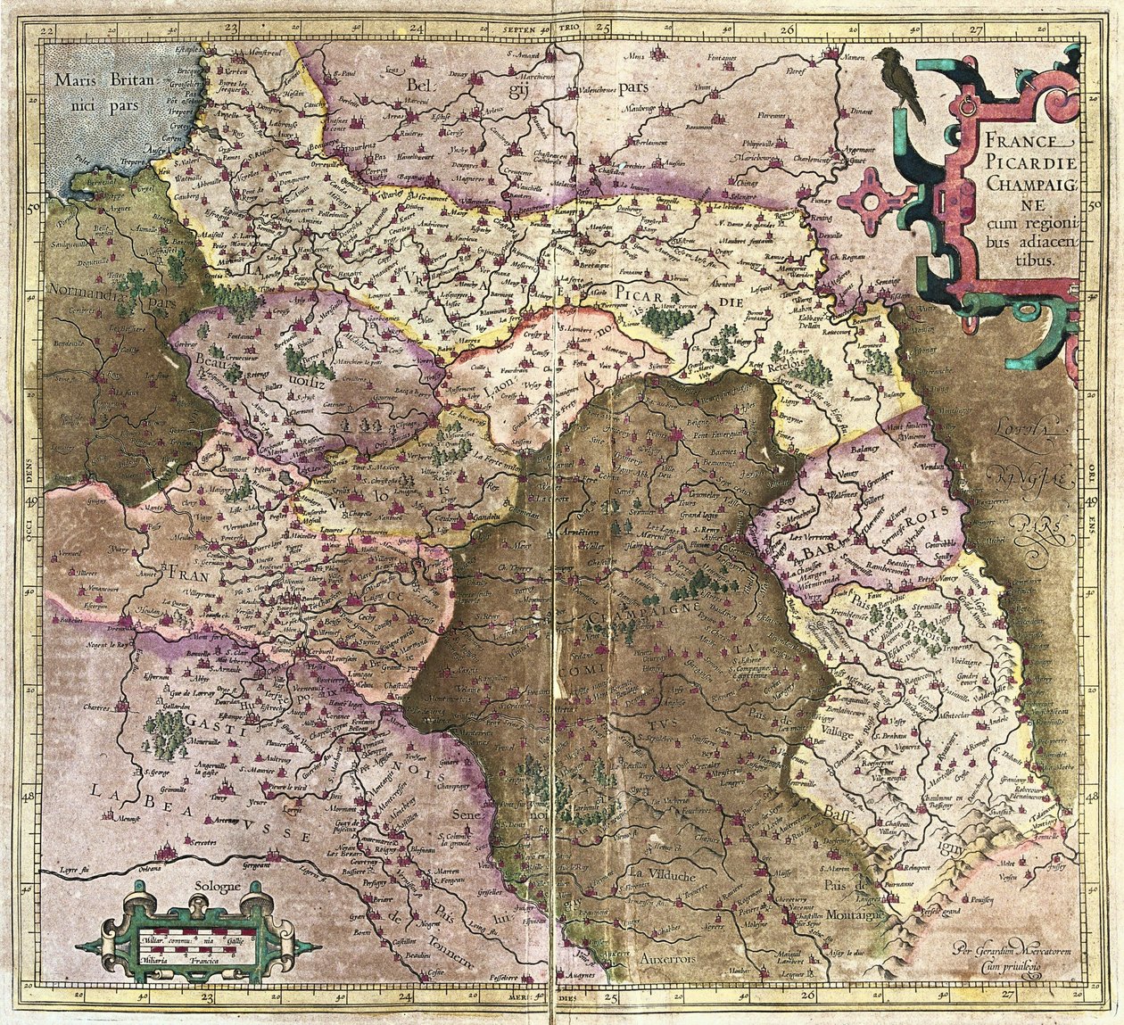 Picardië, Champagne, Frankrijk door Gerardus Mercator