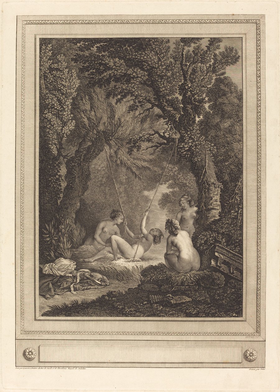 De mysterieuze schommel door Geraud Vidal after Nicolas Lavreince