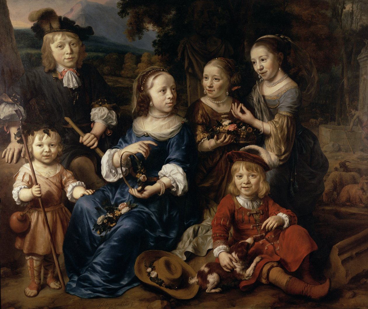 De kinderen van Altetus Tolling, 1667 door Gerbrand van den Eeckhout