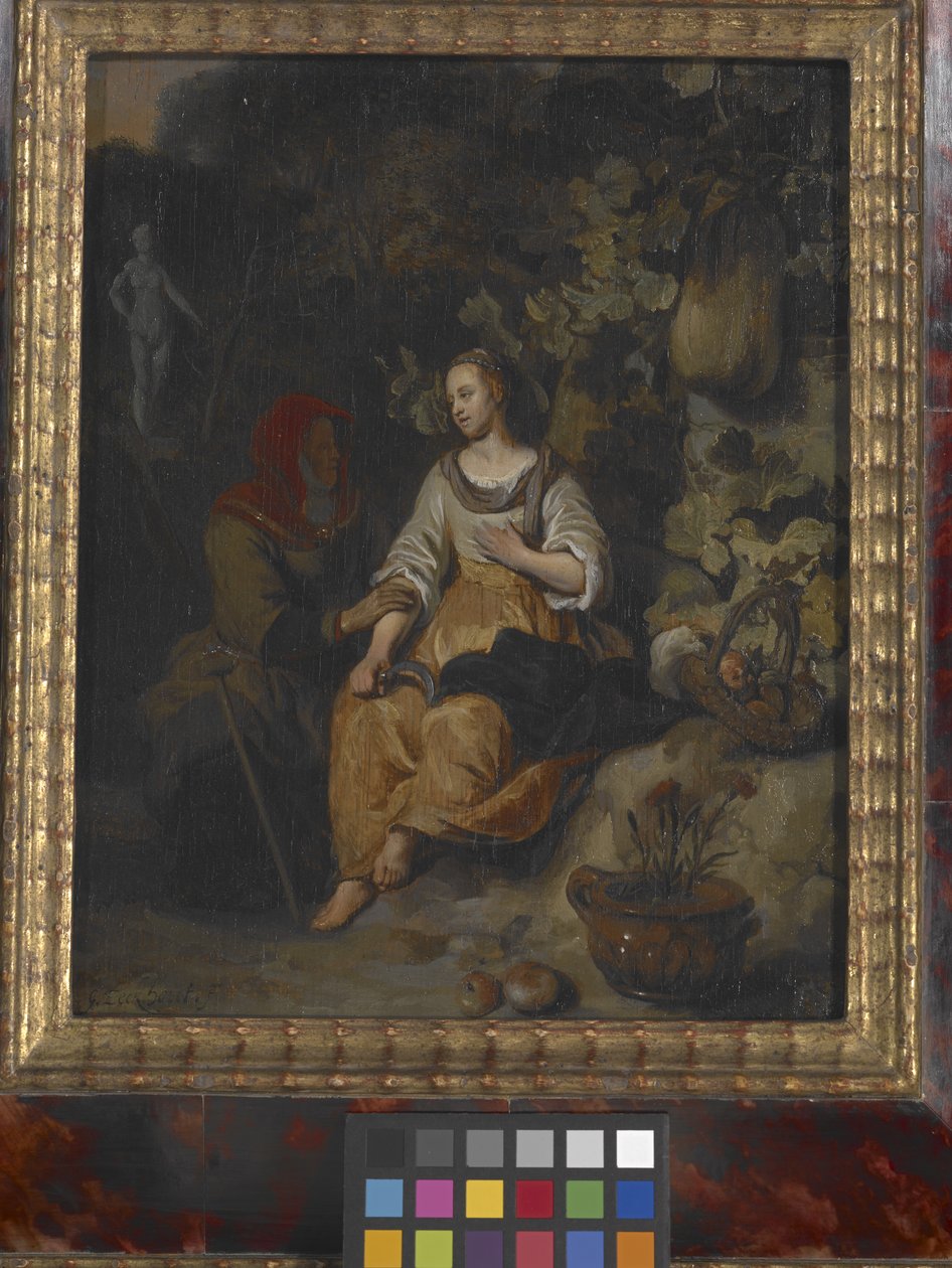 Vertumnus en Pomona door Gerbrandt van den Eeckhout