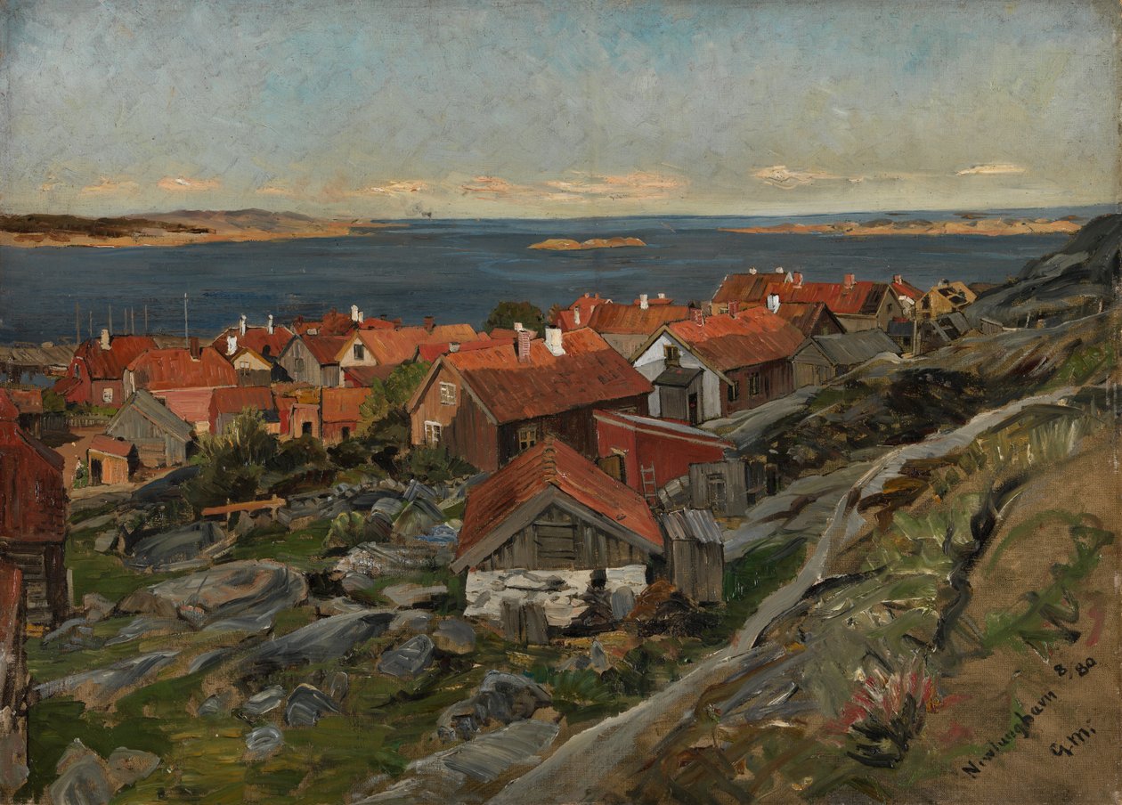 Uitzicht op Nevlunghavn door Gerhard Peter Frantz Vilhelm Munthe