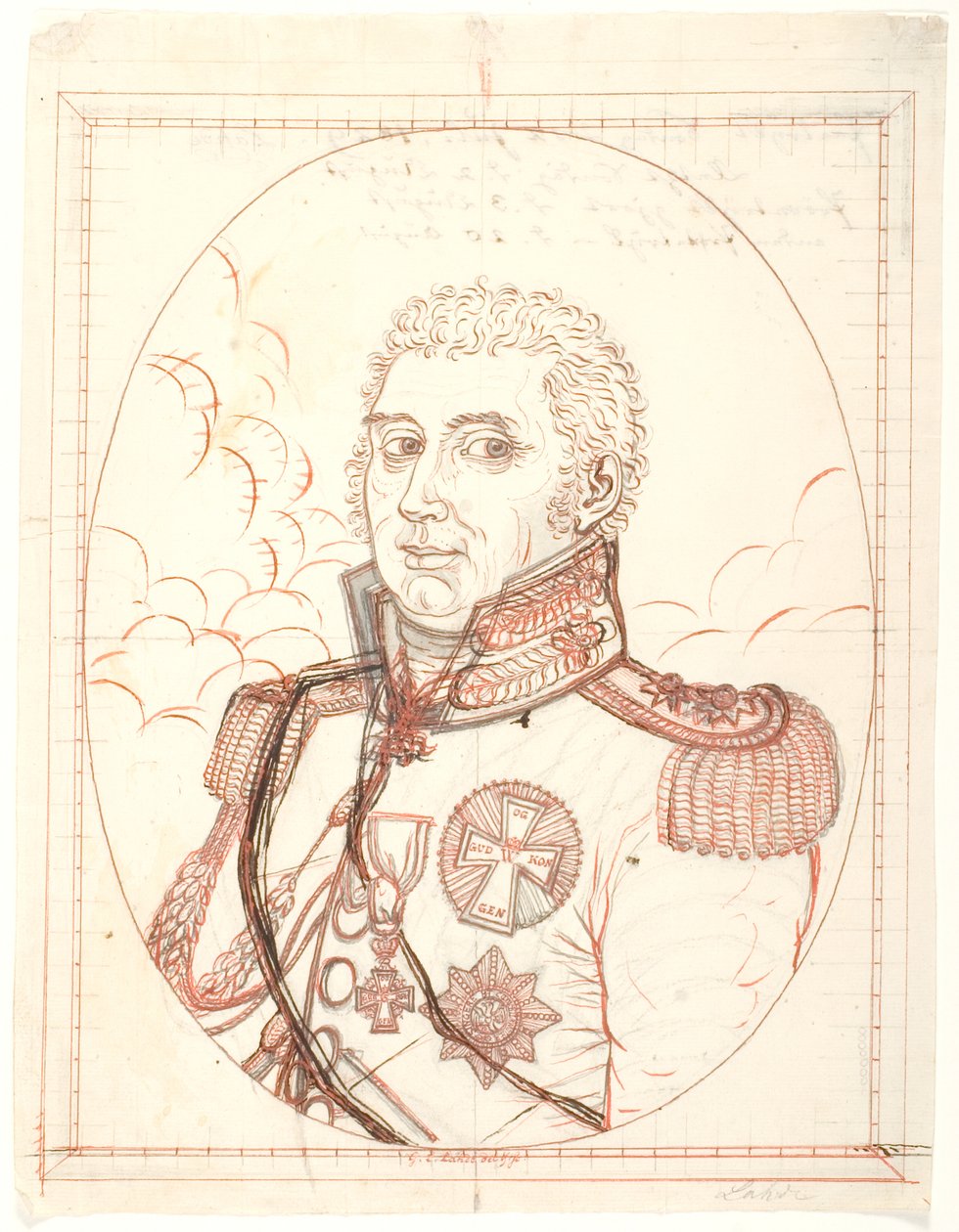 Hooggeplaatste gedecoreerde officier (3 orden) door Gerhard Ludvig Lahde