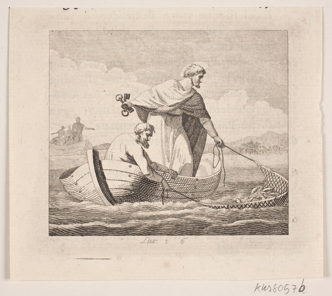 De visvangst van Petrus door Gerhard Ludvig Lahde