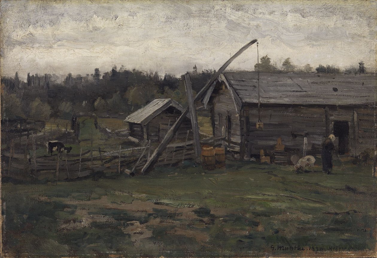 Oude schuur, Hedmark door Gerhard Munthe