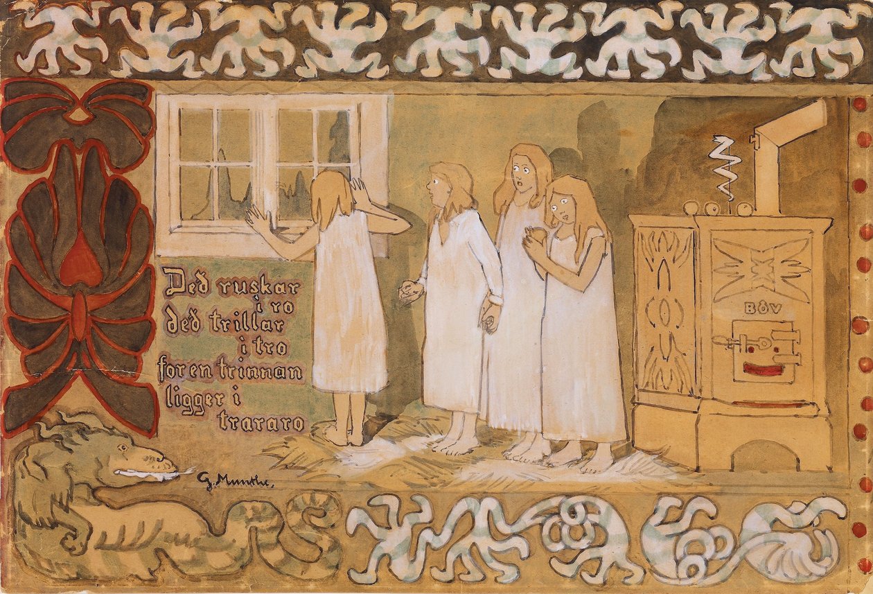 Bang in het donker door Gerhard Munthe