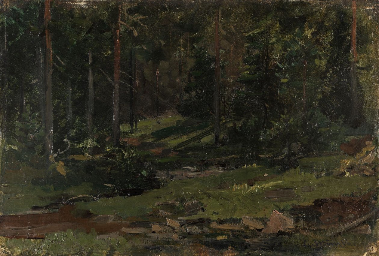 Boslandschap door Gerhard Munthe