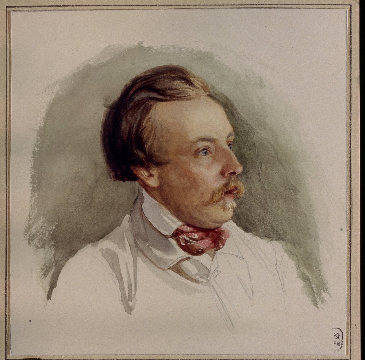 Portret van schilder Alexander von Kotzebue (1815-1889) door Gerhard Wilhelm von Reutern