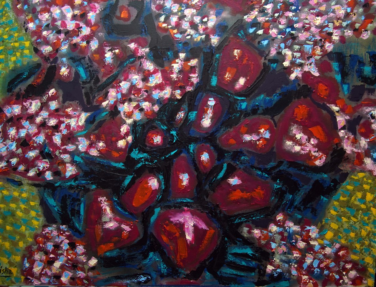 Abstract Bloem I, 2023 door Gerhardt Isringhaus