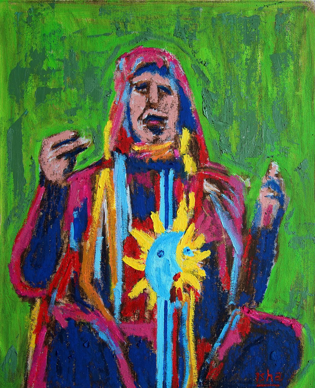 Sjamaan ii 1, 2019 (olieverf op doek) door Gerhardt Isringhaus