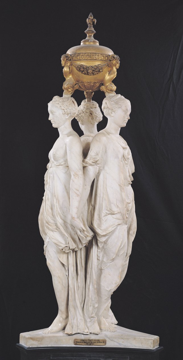 De Drie Gratiën, grafmonument met het hart van Hendrik II, 1559 door Germain Pilon