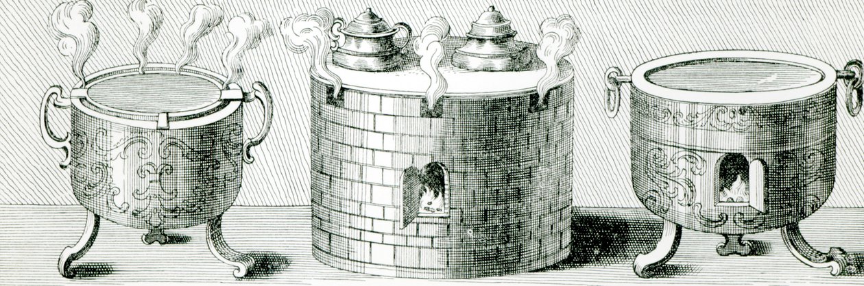 Apparaten om water en voedsel warm te houden op sabbat, 1748 door German School
