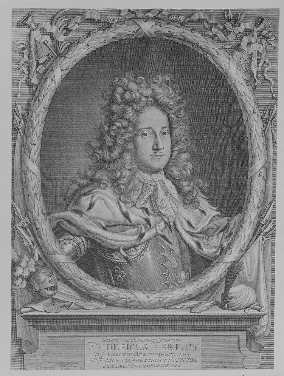 Friedrich I van Pruisen, 1692 door German School