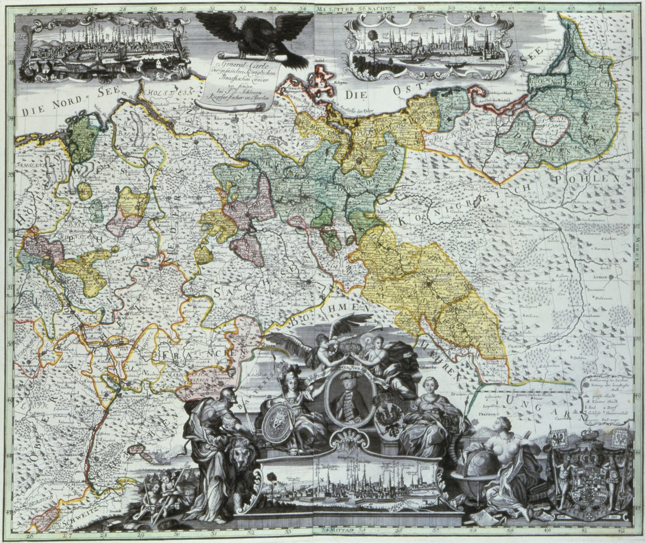 Hoofdblad van de Pruisische Soevereine Landen, c.1765 door German School