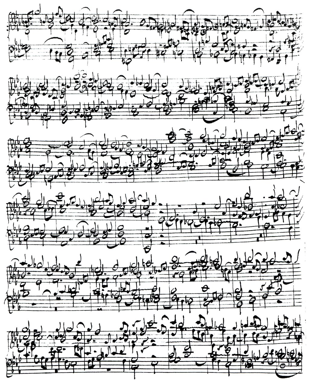 Muziekpartituur van Johann Sebastian Bach (1685-1750) door German School