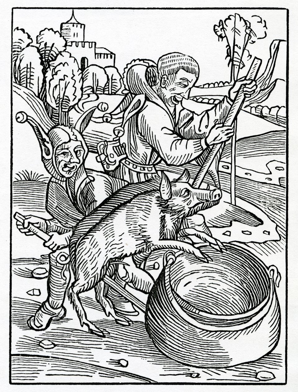 Van slechte Raadgevers, Rechters en mannen van de wet, illustratie uit Alexander Barclay