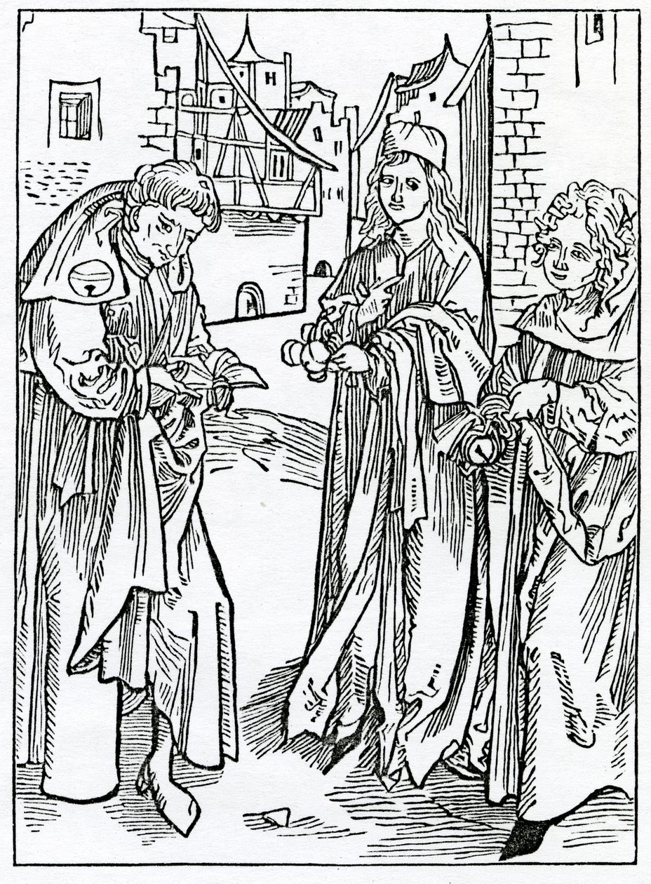 Van onprofijtelijke studie, illustratie uit Alexander Barclay