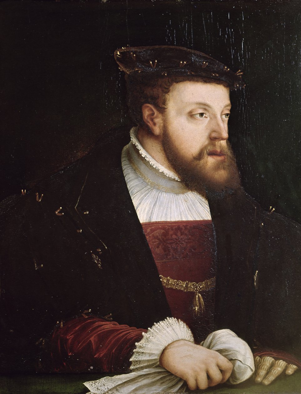 Portret van Karel V (1500-58) door German School