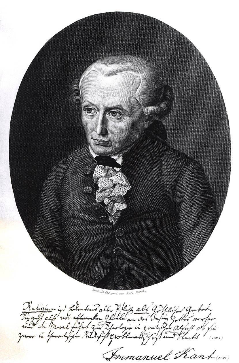 Portret van Emmanuel Kant (1724-1804) door German School