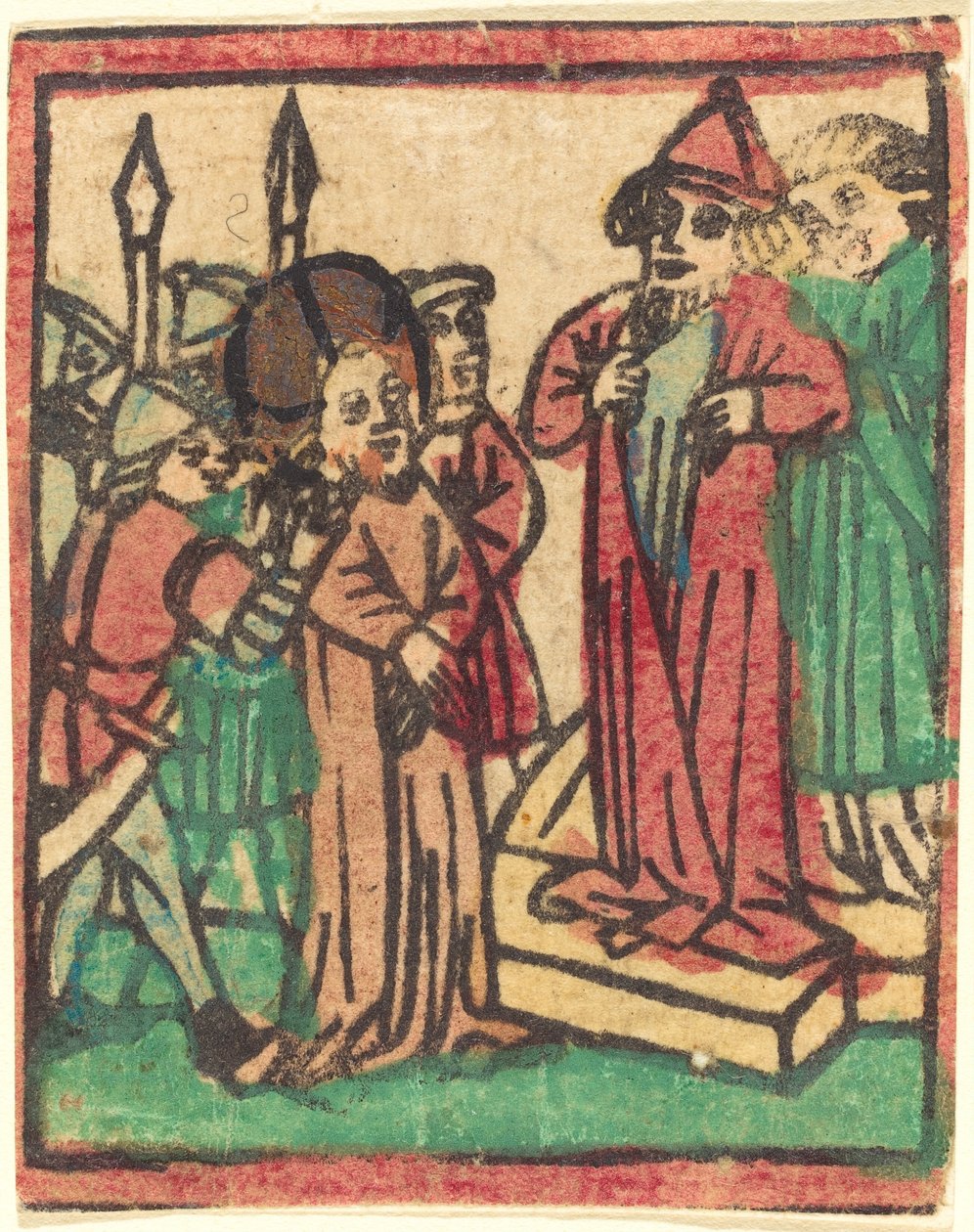 Kajafas Scheurt Zijn Kleren door German 15th Century