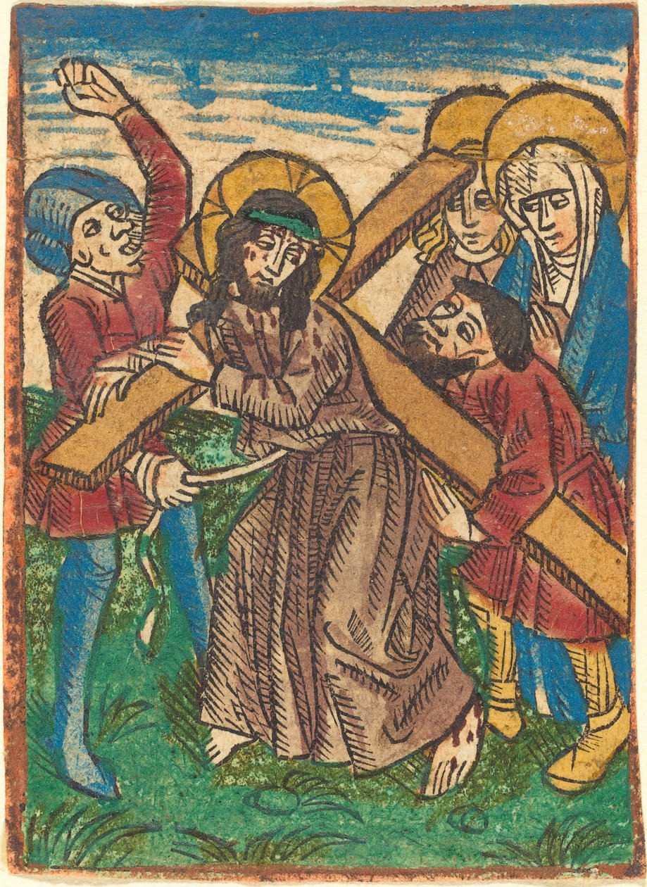 Christus draagt het Kruis door German 15th Century