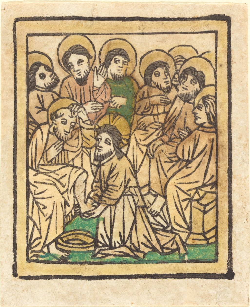 Christus Wast de Voeten van de Apostelen door German 15th Century
