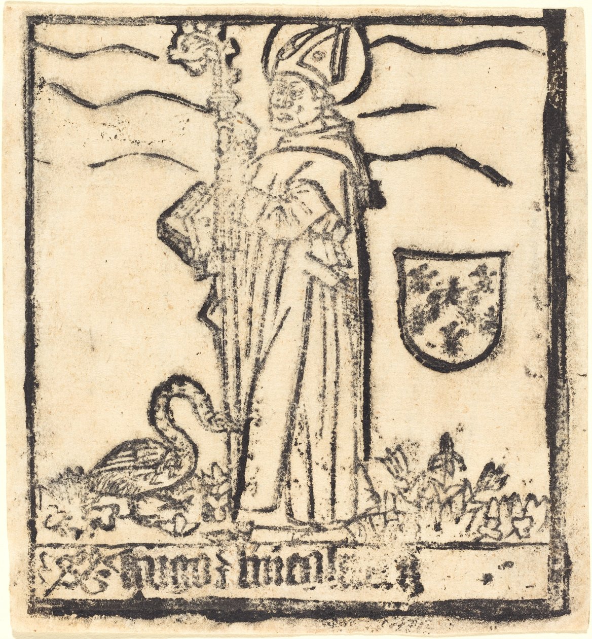 Sint Hugo van Lincoln (of Sint Hugo van Avalon) door German 15th Century