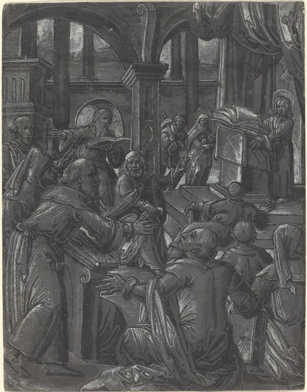 Christus in Gesprek met de Doktoren door German 16th Century