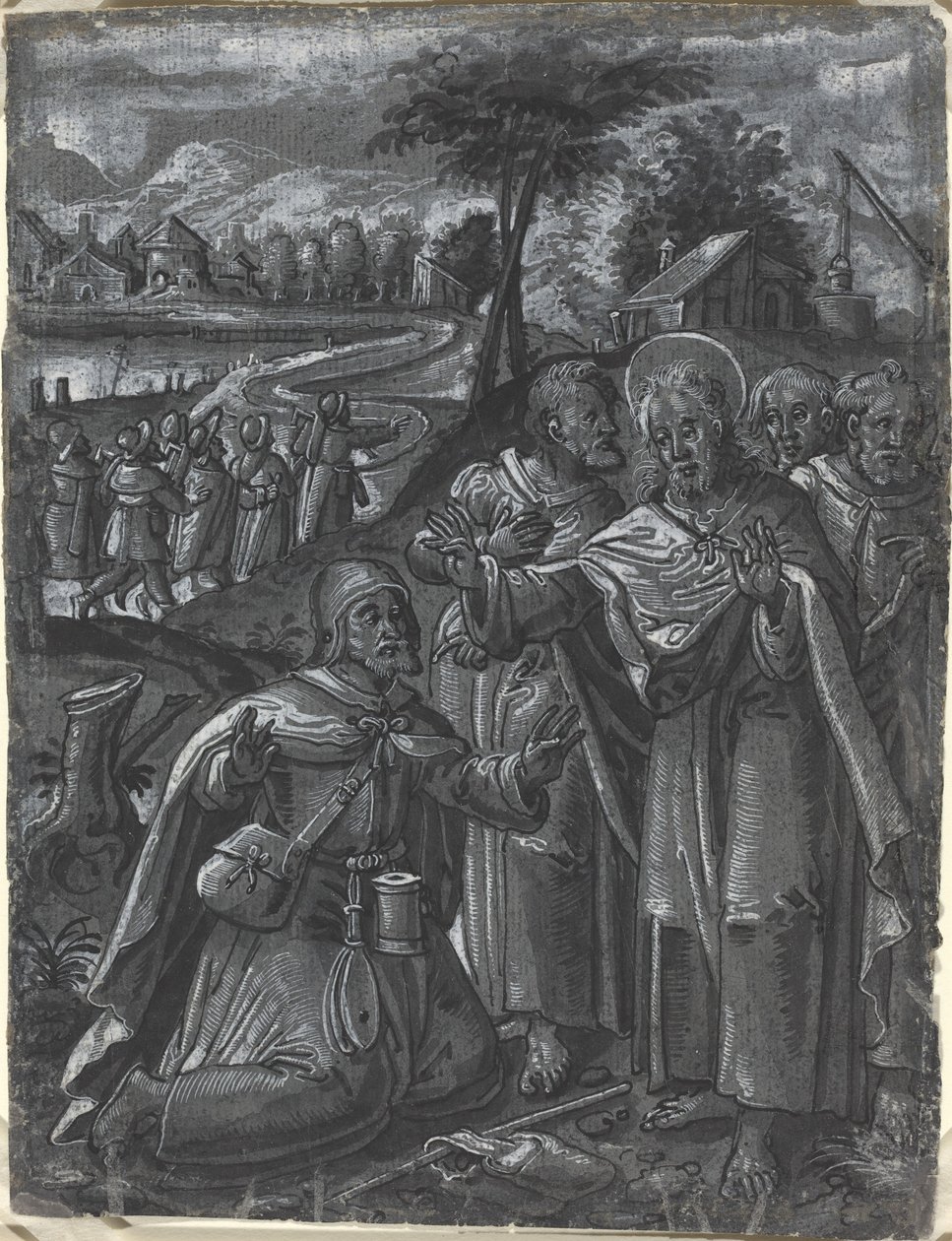 Christus in discussie met de dokters door German 16th Century