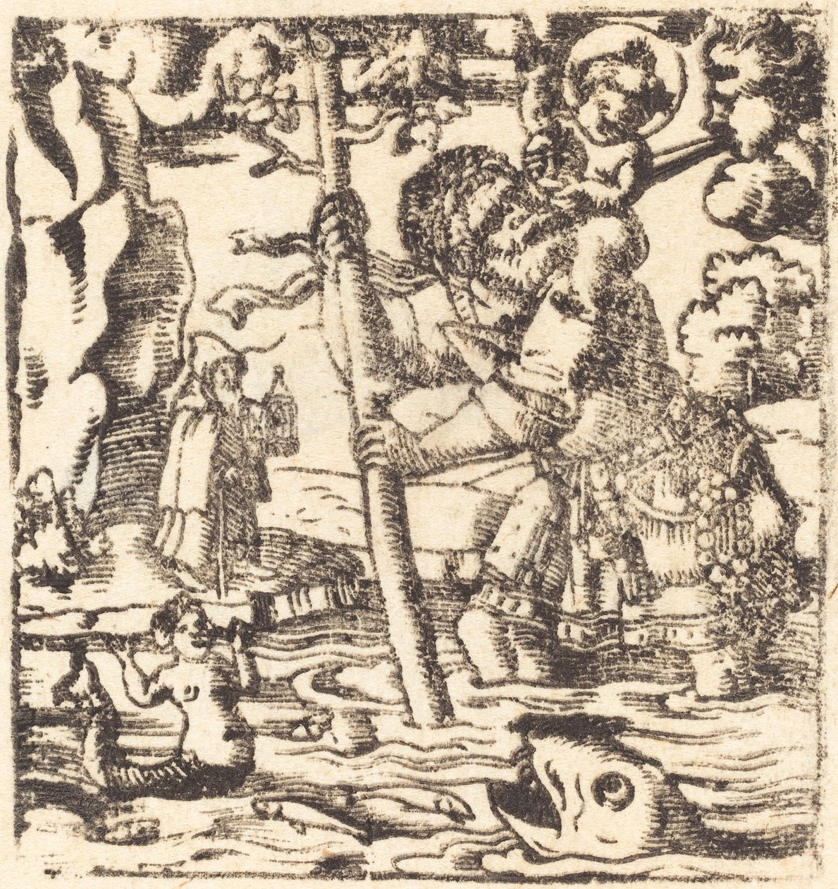 Sint Christoffel door German 16th or 19th Century
