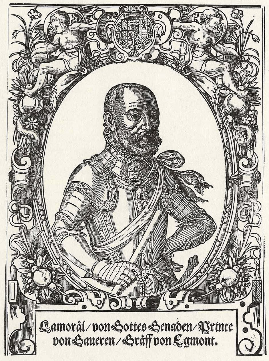 Portret van Lamoraal, Graaf van Egmont, Prins van Gavere, Tweede helft van de 16e eeuw door German Master