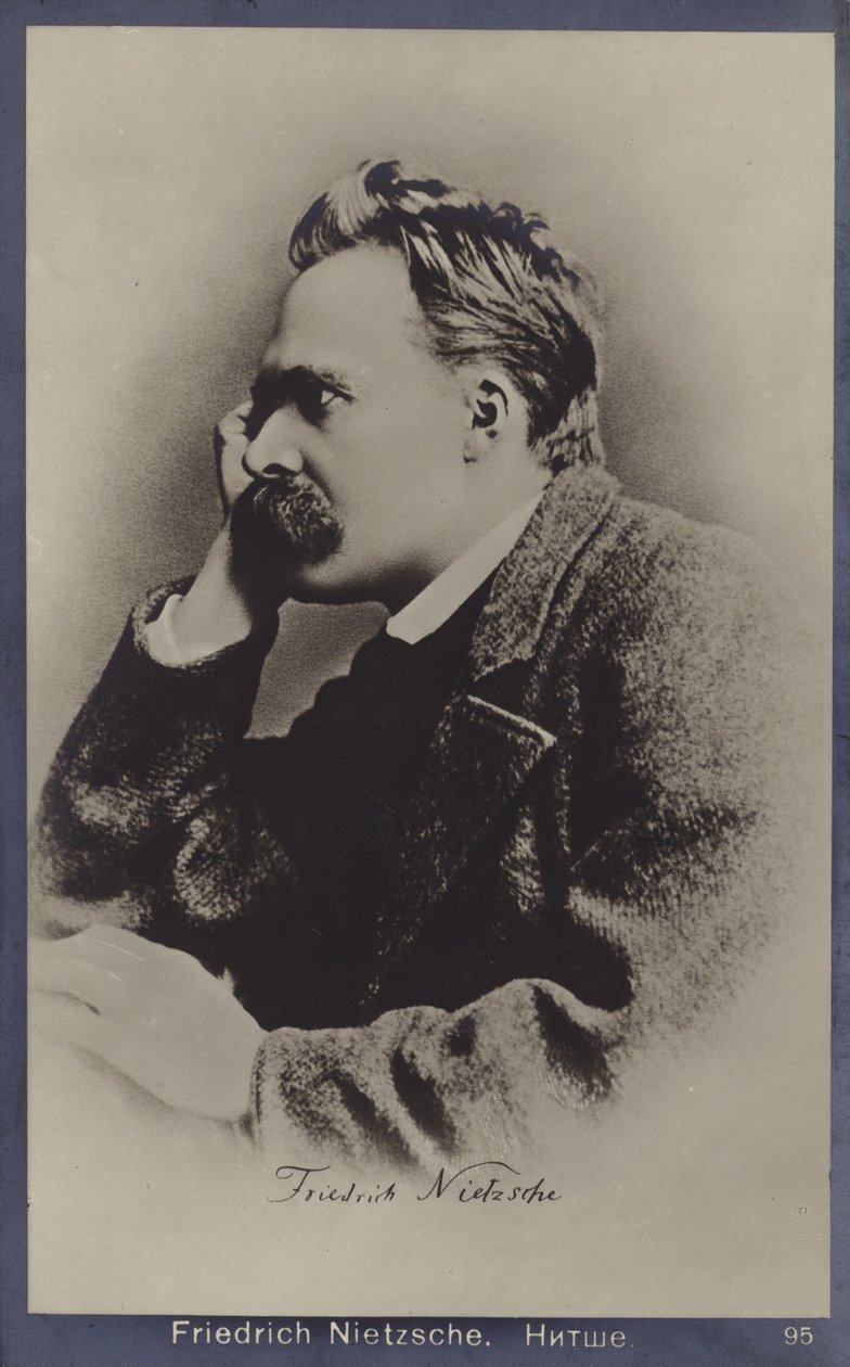 Friedrich Nietzche (1844-1900), Duits filosoof en schrijver (z/w foto) door German Photographer