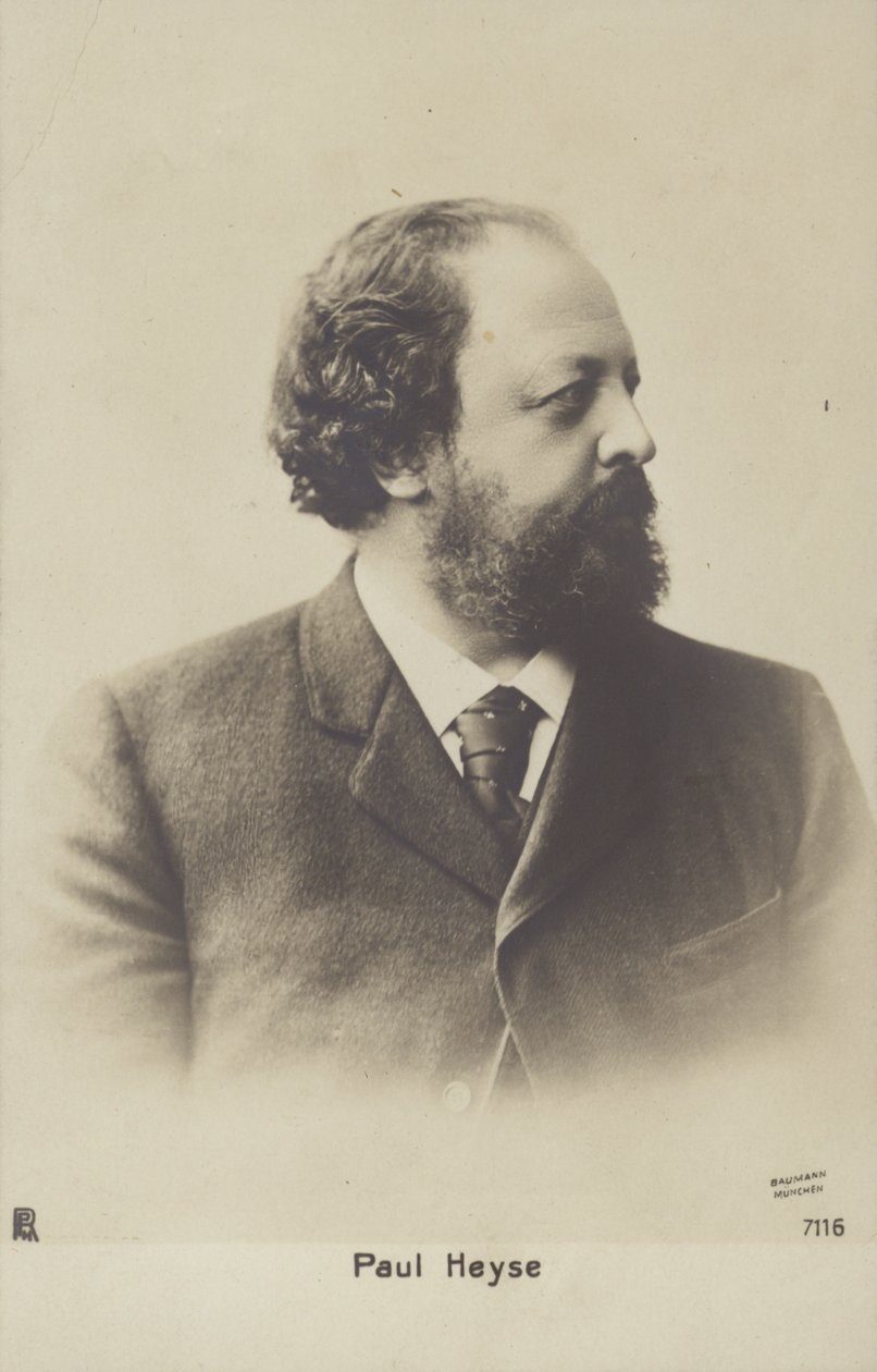 Paul Heyse (1830-1914), Duits schrijver en vertaler (z/w foto) door German Photographer