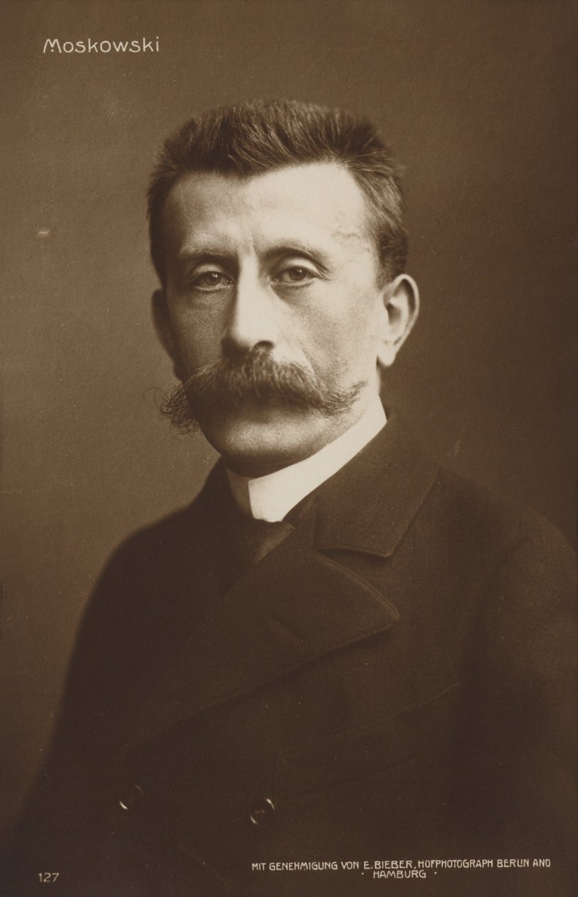 Portret van Moritz Moszkowski (z/w foto) door German Photographer