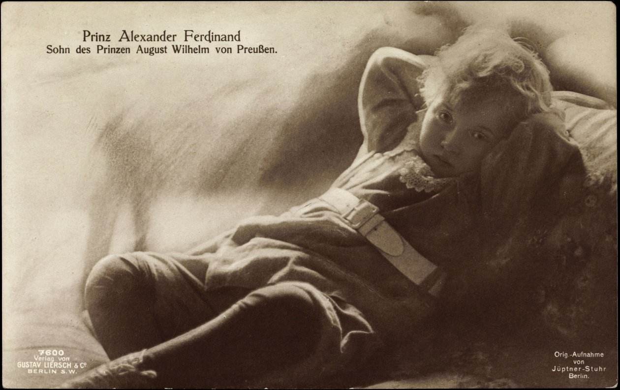 Prins Alexander Ferdinand, zoon van August Wilhelm door German Photographer