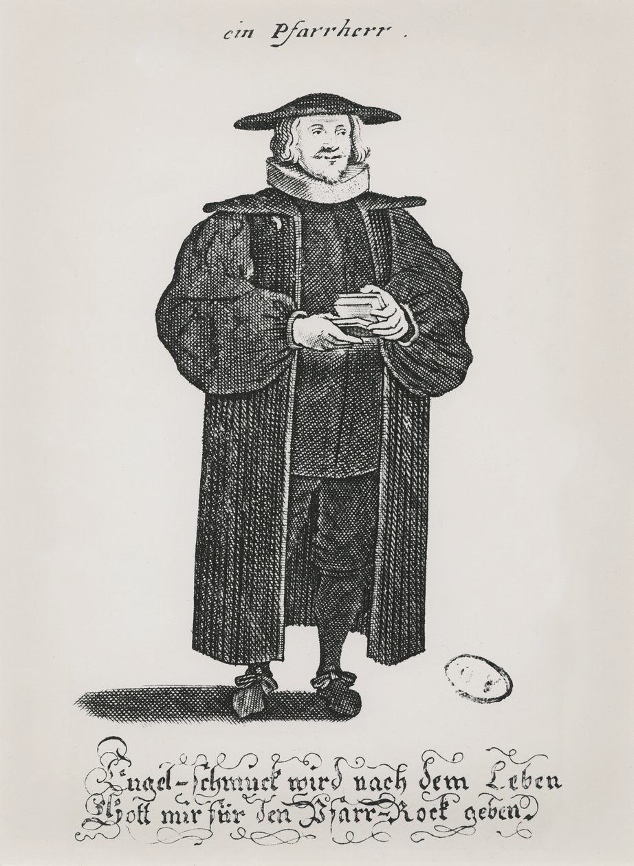 Een protestantse predikant aan het einde van de 17e eeuw door German School