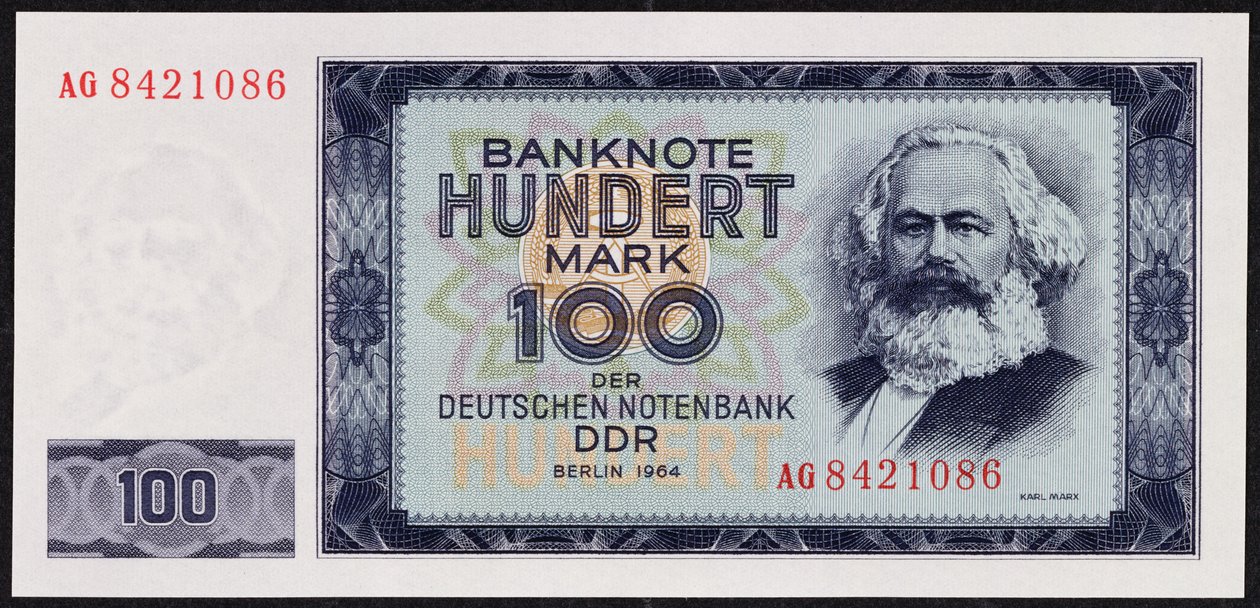 Een honderd mark bankbiljet, 1964 door German School